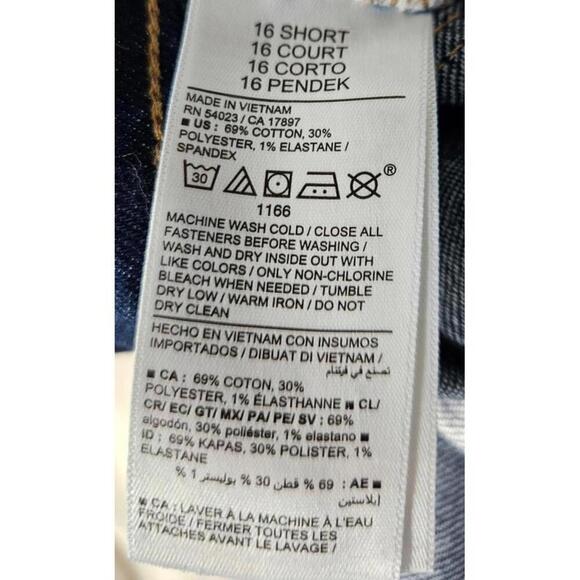 Old Navy Women's High-Rise Wow Straight Dark Blue Jeans Size 16 Short - Picture 4 of 8